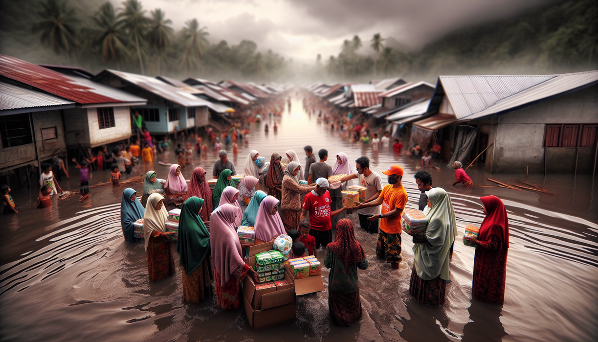 alt_text: Bantuan gizi disalurkan ke warga Aceh terdampak banjir, membawa harapan baru.