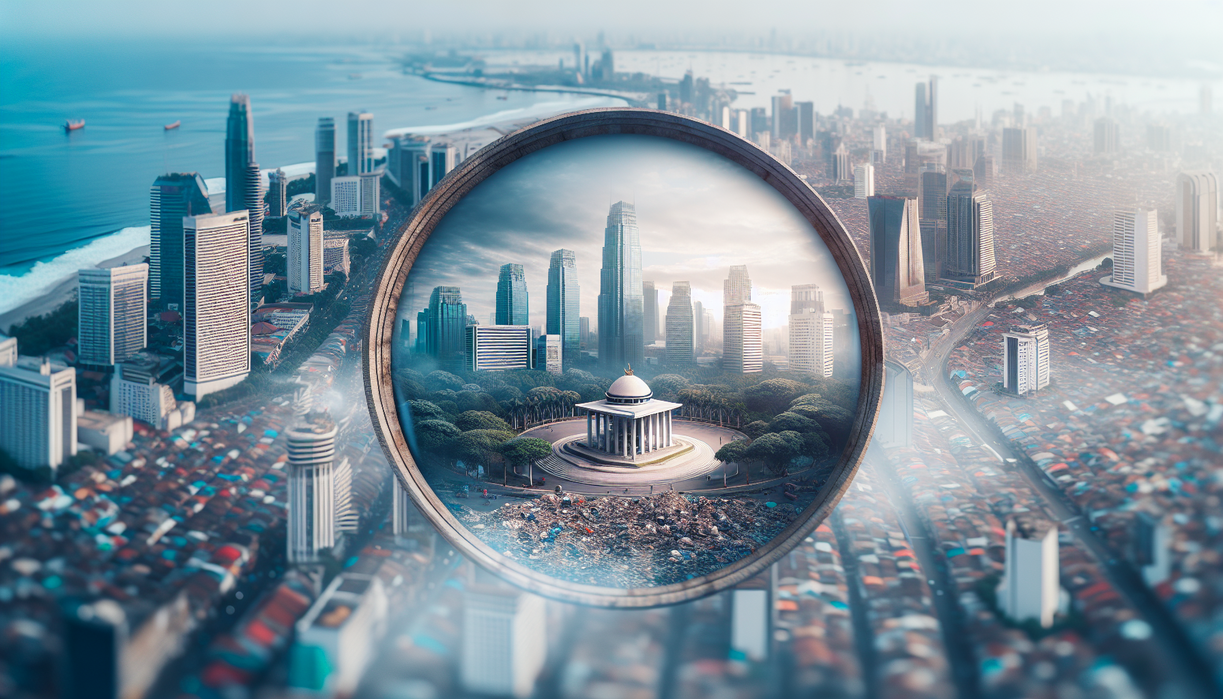 alt_text: "Ilustrasi visi Indonesia bebas korupsi dan kemiskinan, simbol harapan dan kemajuan."