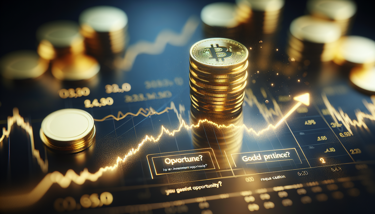 alt_text: Grafik harga emas meningkat, pertanyaan: peluang investasi atau perlu kehati-hatian?