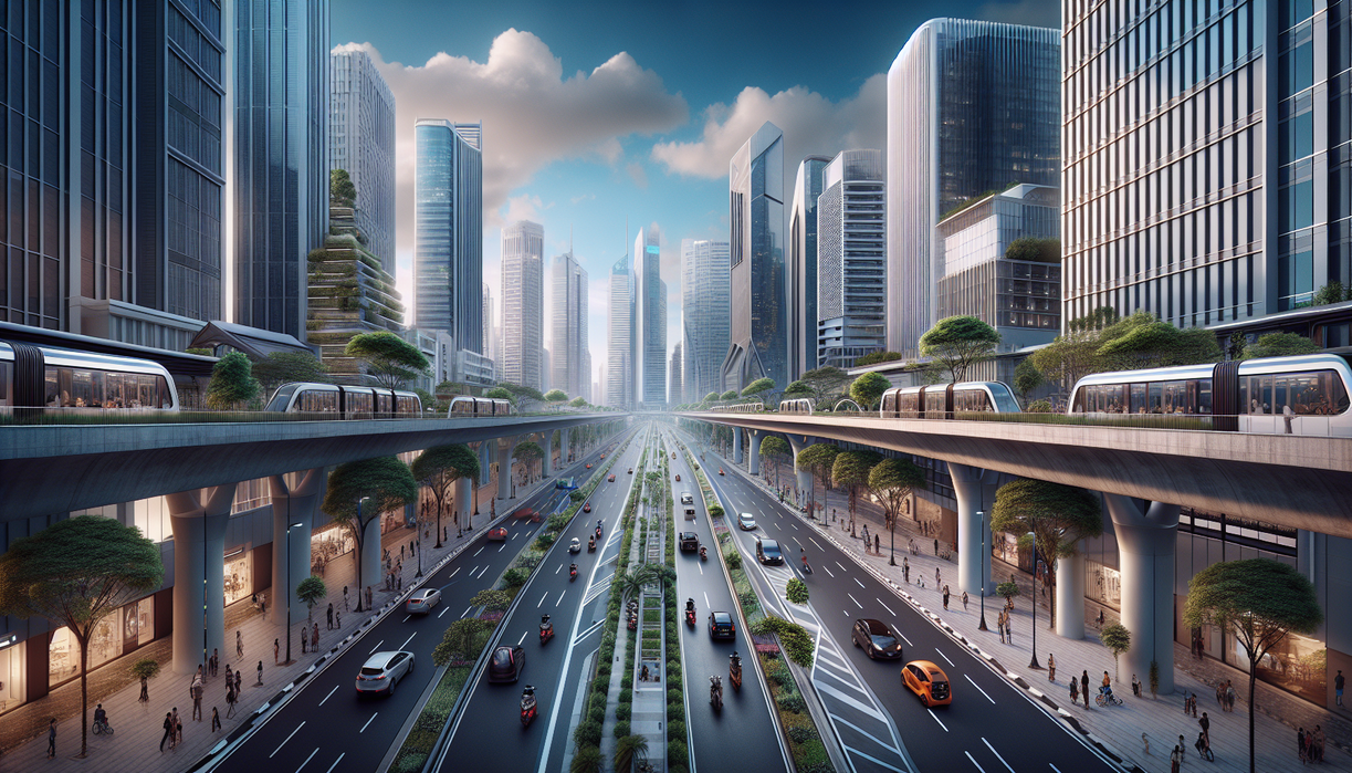 "alt_text": "Kawasan Rasuna Said tertata rapi pasca pembongkaran monorel, trotoar dan jalan diperbarui."