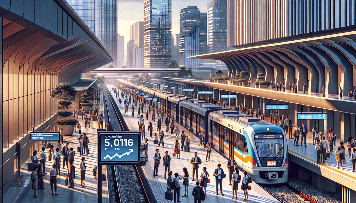 alt_text: Stasiun Jatake sibuk dengan lonjakan 5 ribu penumpang aktif menjalani operasional harian.