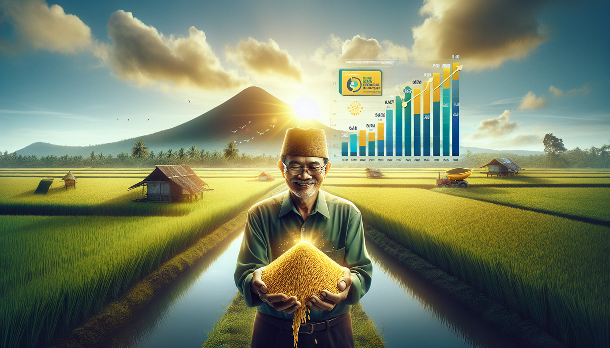 alt_text: Grafik produksi beras 2025 meningkat pesat, tantangan kesiapan nasional dibahas.