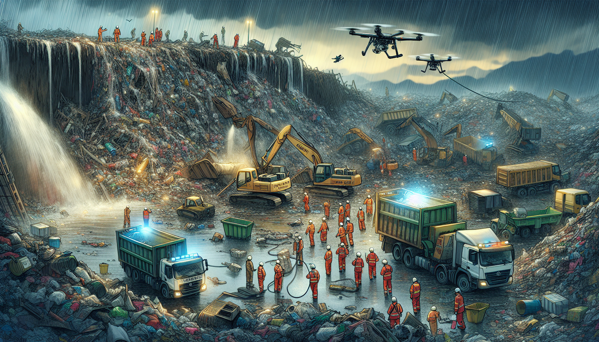 alt_text: Longsoran sampah di TPST Bantargebang mengancam lingkungan dan memicu darurat sampah.