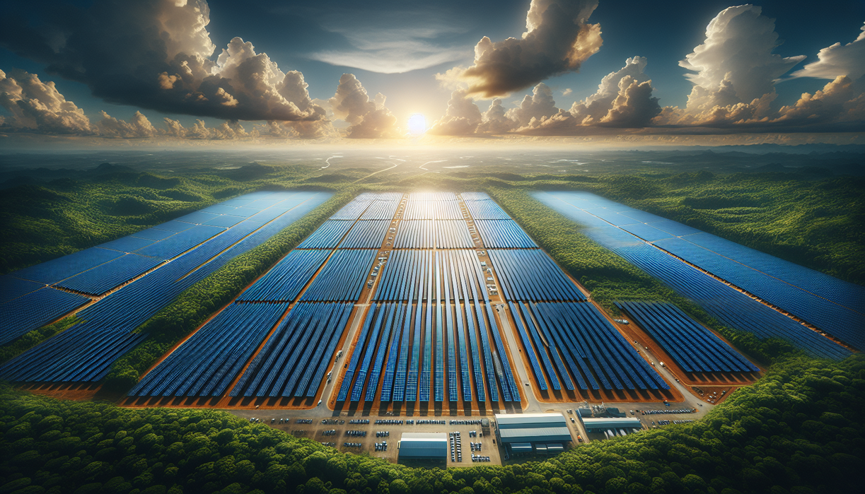 alt_text: PLTS atap besar dan strategi pemasaran via media sosial terlihat dalam satu gambar.