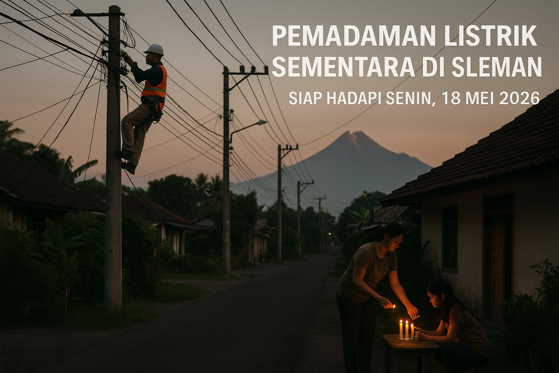 alt_text: Jadwal Pemadaman Listrik untuk Senin 18 Mei 2026, siapkan diri mulai sekarang.