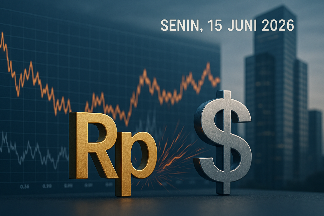 alt_text: Nilai tukar Rupiah per 15 Juni 2026, analisis tren pasar terkini.