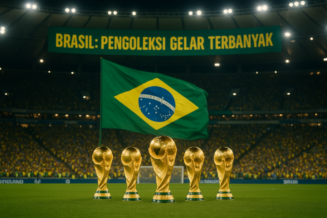 alt_text: Prediksi pemenang Piala Dunia dengan dominasi Brasil diutamakan.