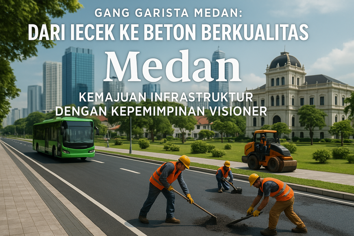 Gang Garista Medan: Transformasi dari jalan becek menjadi jalan beton yang rapi dan berkualitas.