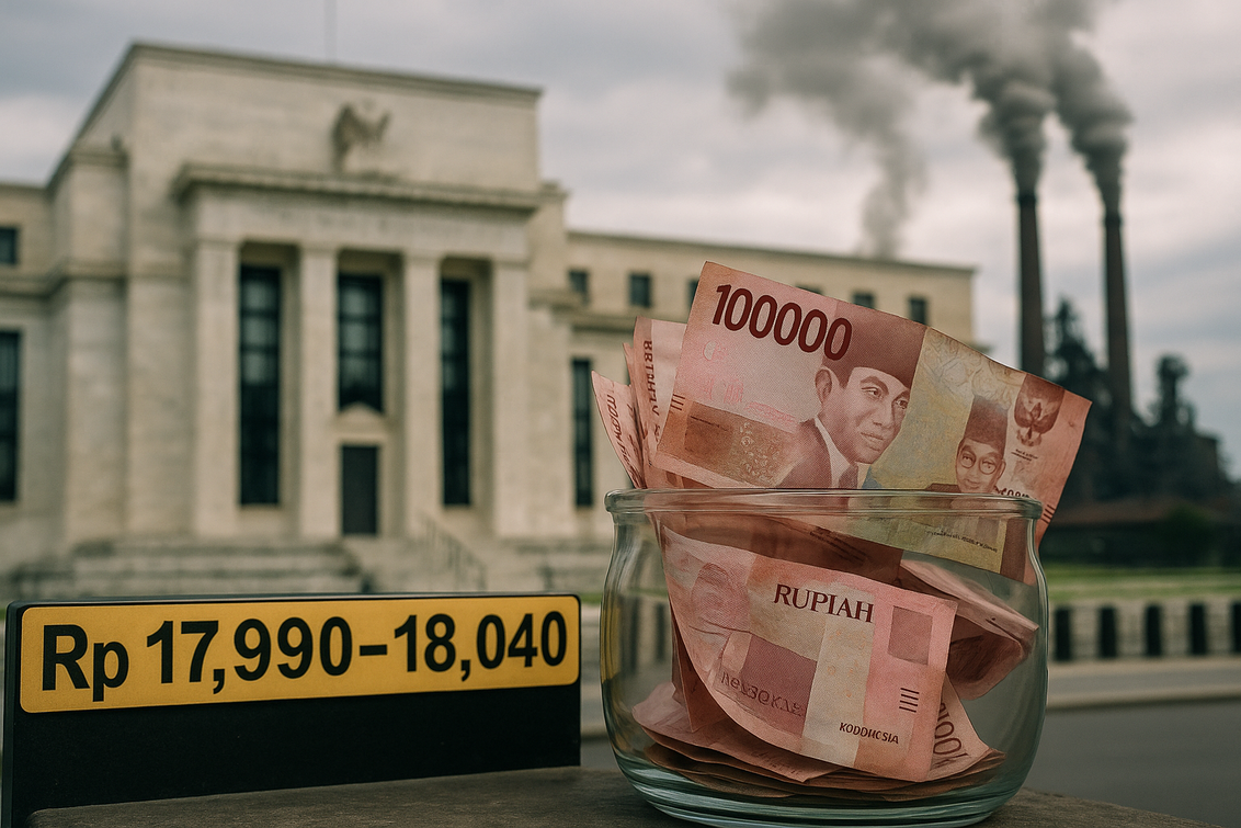 Rupiah bergejolak antara kebijakan The Fed dan indikator PMI, mencerminkan ketidakpastian ekonomi.
