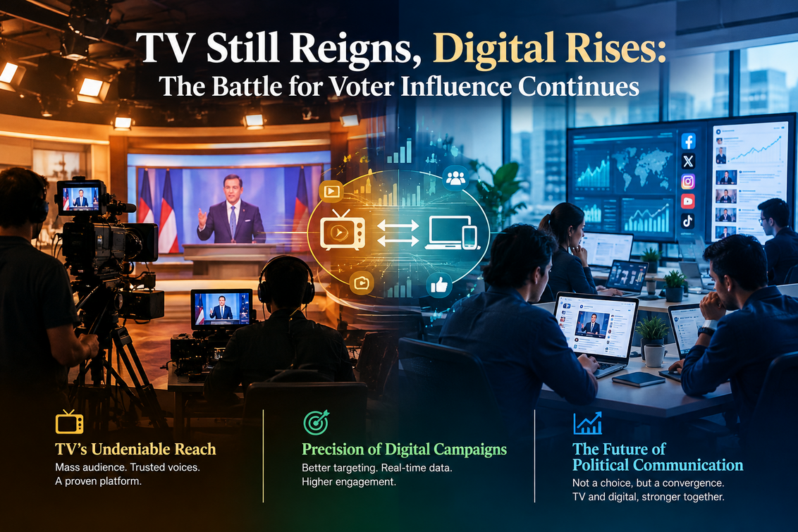 "Perbandingan Efektivitas Iklan Politik: Televisi vs Digital di Tahun Pemilu yang Krisis."