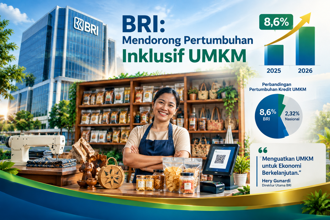 "UMKM BRI capai Rp1.235 T, dorong pertumbuhan ekonomi dan inklusi finansial."