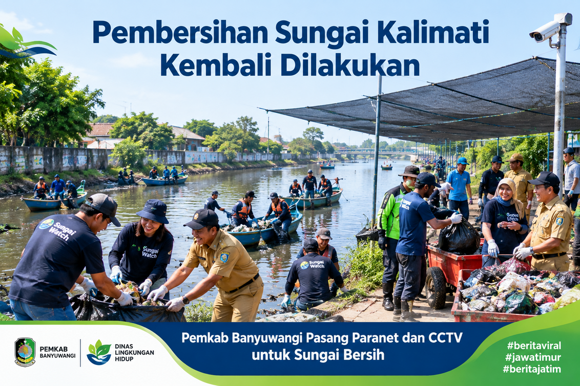 Pembersihan Sungai Kalimati, transformasi dari polusi menuju lingkungan yang lebih hijau dan bersih.